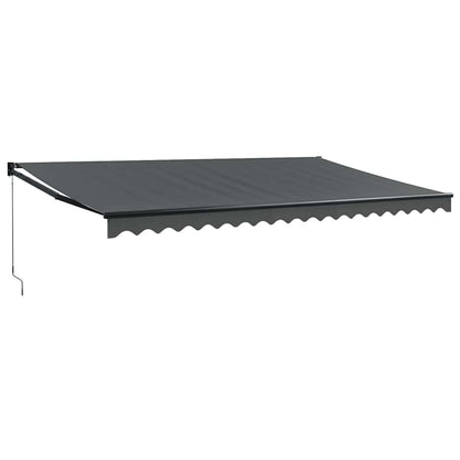 vidaXL Auvent rétractable Anthracite 5x3 m Tissu et aluminium