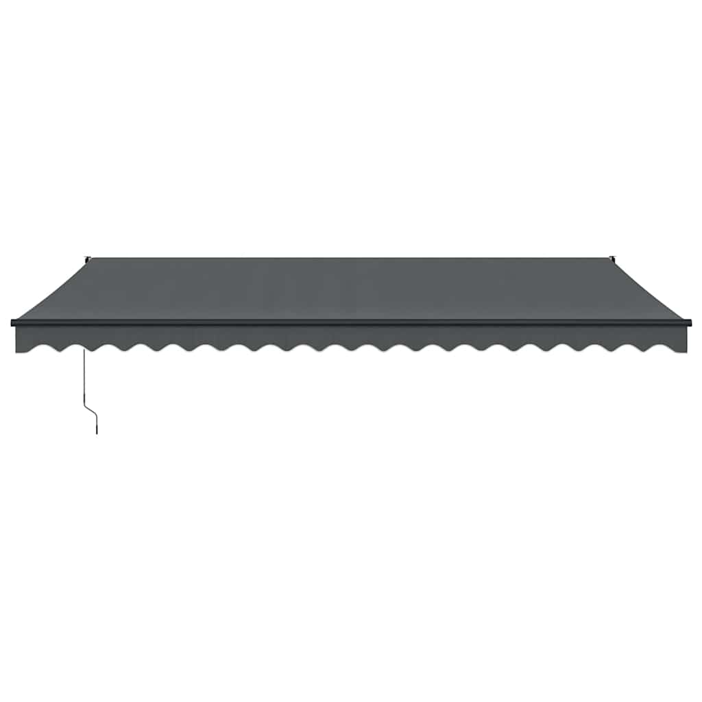 vidaXL Auvent rétractable Anthracite 5x3 m Tissu et aluminium