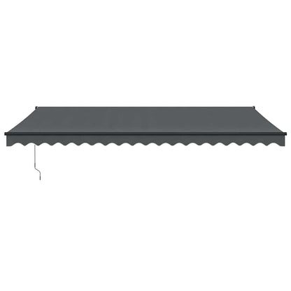 vidaXL Auvent rétractable Anthracite 5x3 m Tissu et aluminium