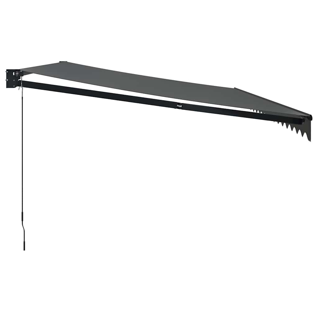 vidaXL Auvent rétractable Anthracite 5x3 m Tissu et aluminium