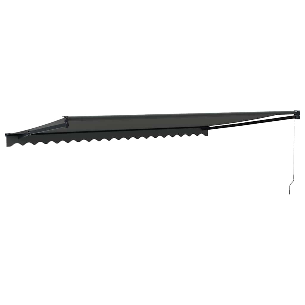 vidaXL Auvent rétractable Anthracite 5x3 m Tissu et aluminium