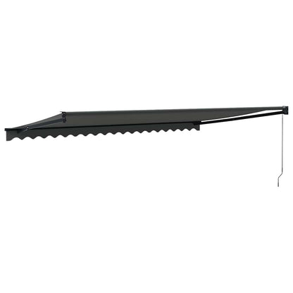 vidaXL Auvent rétractable Anthracite 5x3 m Tissu et aluminium