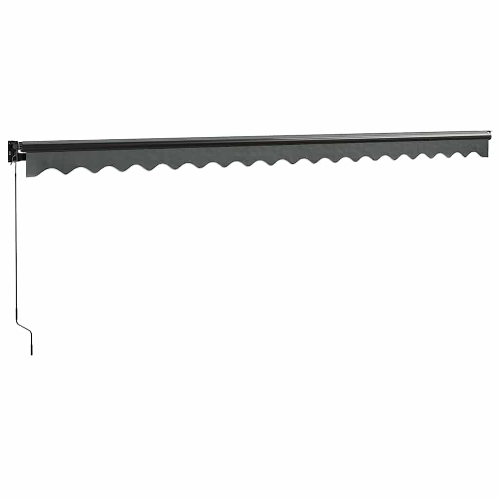 vidaXL Auvent rétractable Anthracite 5x3 m Tissu et aluminium