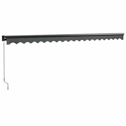 vidaXL Auvent rétractable Anthracite 5x3 m Tissu et aluminium