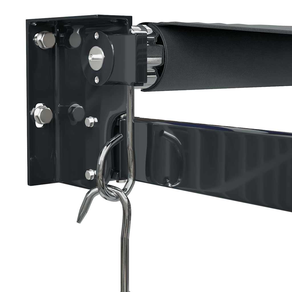 vidaXL Auvent rétractable Anthracite 5x3 m Tissu et aluminium