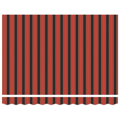 vidaXL Store Banne Rétractable Orange et Marron 3,5x2,5 m Tissu & Aluminium