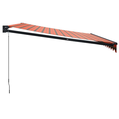 vidaXL Markise Einziehbar Orange und Braun 4x3 m Stoff und Aluminium