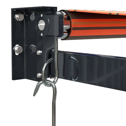 vidaXL Markise Einziehbar Orange und Braun 4x3 m Stoff und Aluminium