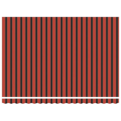 vidaXL Auvent rétractable orange et marron 4,5x3 m en tissu et aluminium