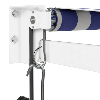 vidaXL Elektrische Markise mit Kurbel Blau und Weiß 3x2,5 m