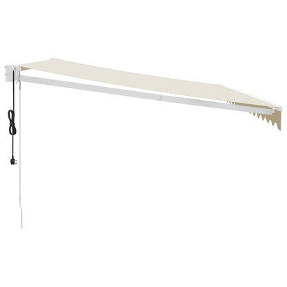 vidaXL Elektrische Markise mit Kurbel Creme 4,5x3 m
