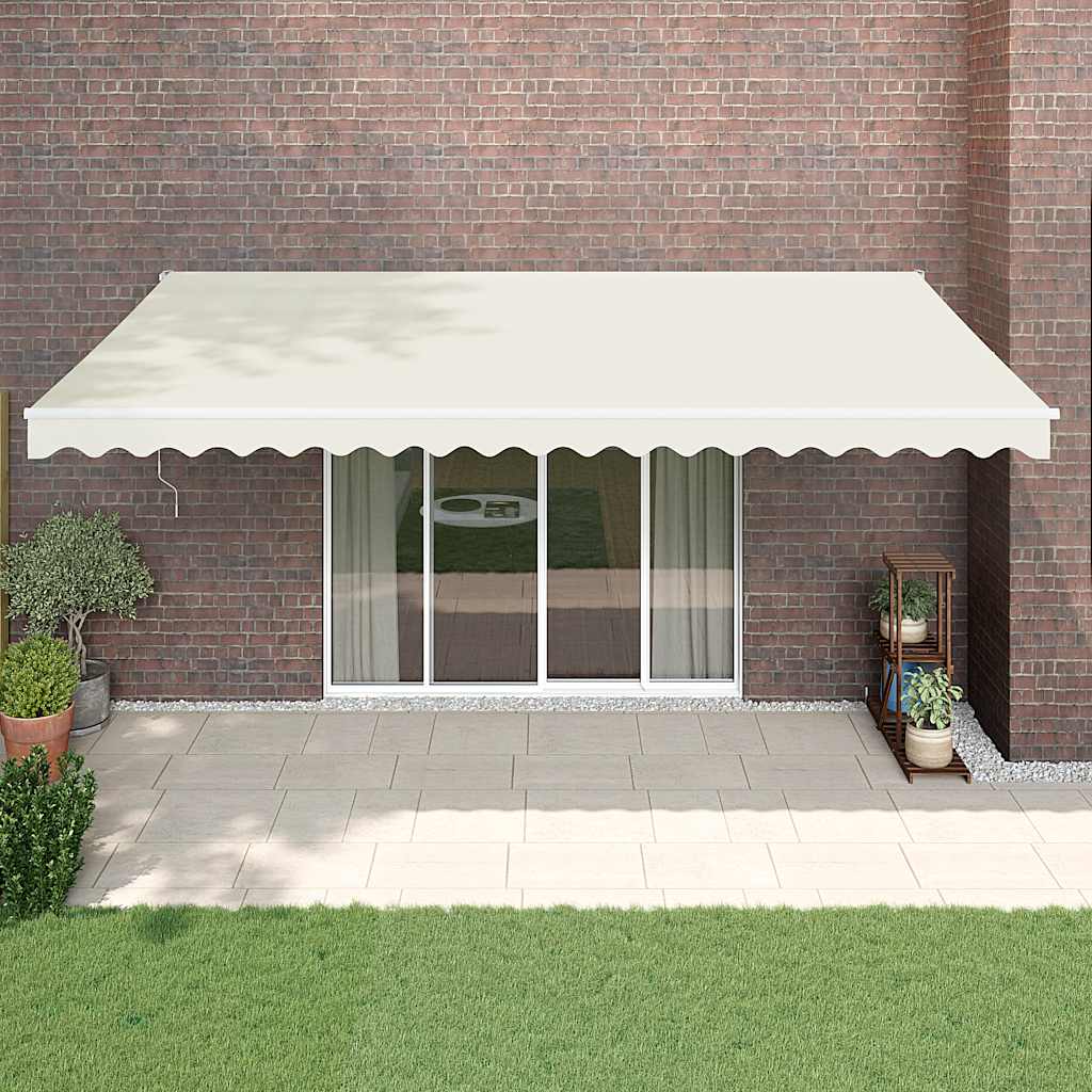 vidaXL Elektrische Markise mit Kurbel Creme 5x3 m