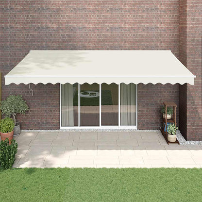 vidaXL Elektrische Markise mit Kurbel Creme 5x3 m