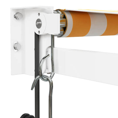 vidaXL Elektrische Markise mit Kurbel Gelb und Weiß 3x2,5 m
