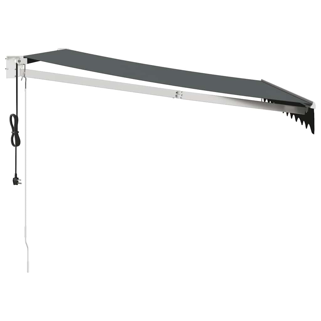 vidaXL Store banne manuel en anthracite 3,5x2,5 m