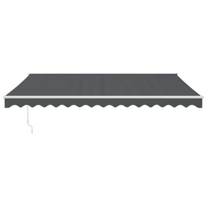 vidaXL Store banne électrique avec manivelle anthracite 4x3 m