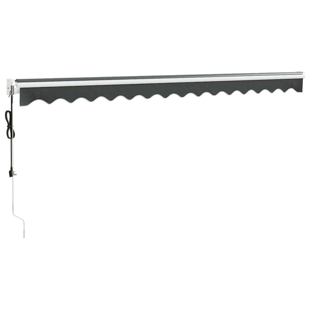 vidaXL Store banne électrique avec manivelle anthracite 4x3 m