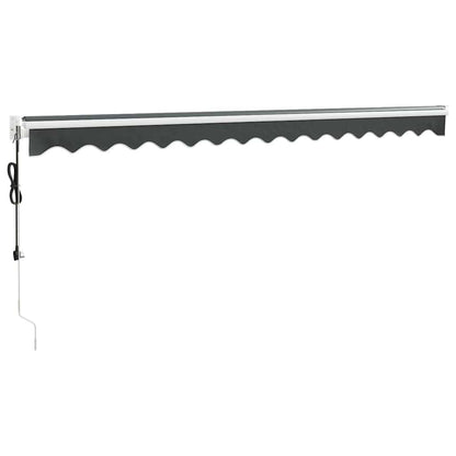 vidaXL Store banne électrique avec manivelle anthracite 4x3 m