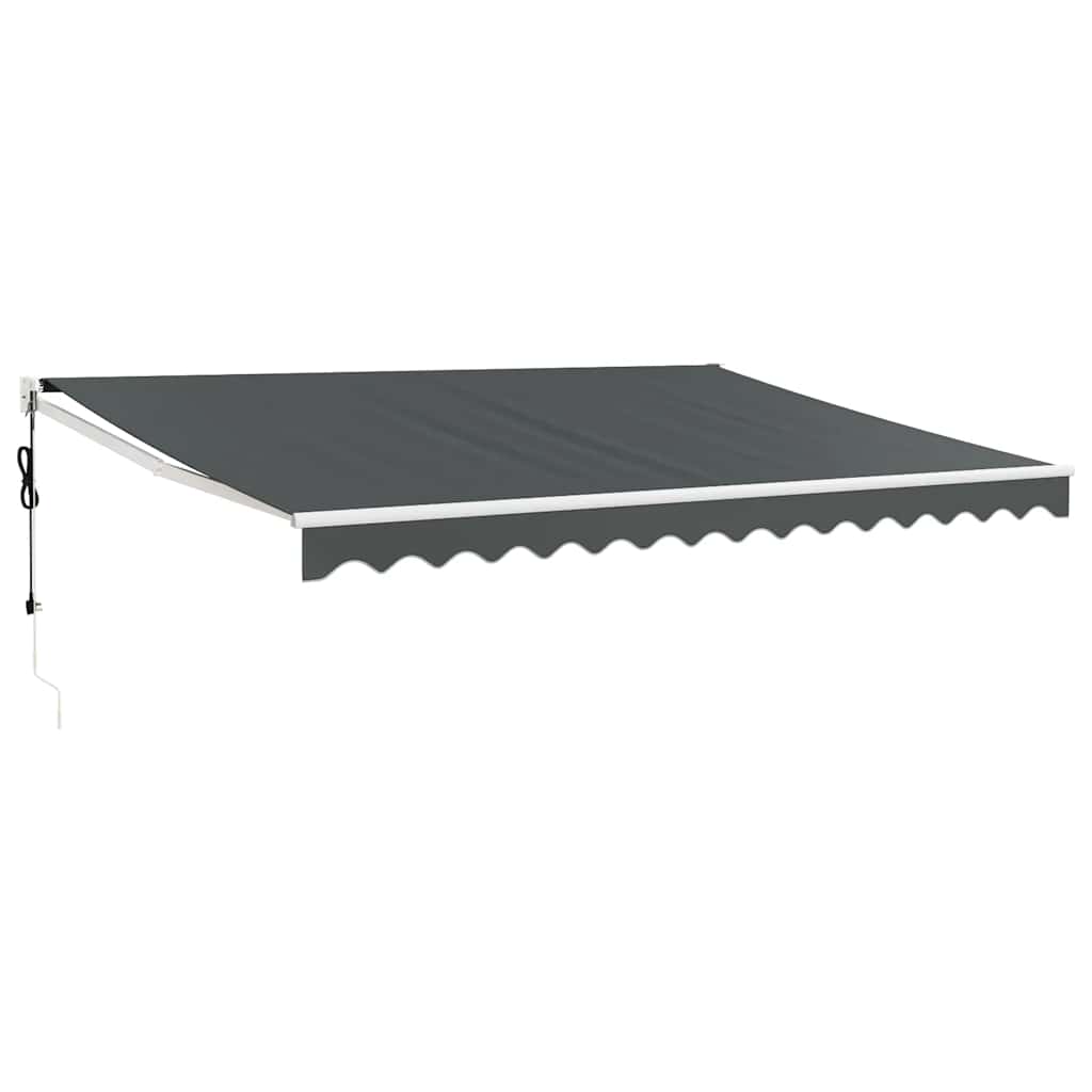 vidaXL Store électrique à manivelle anthracite 5x3 m