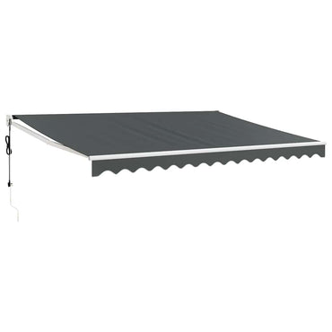 vidaXL Store électrique à manivelle anthracite 5x3 m