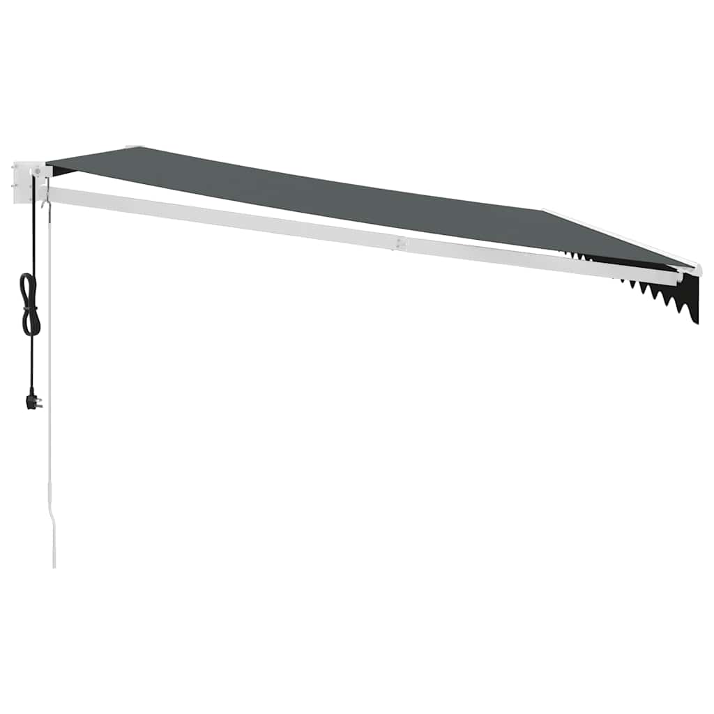 vidaXL Store électrique à manivelle anthracite 5x3 m