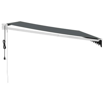 vidaXL Store électrique à manivelle anthracite 5x3 m