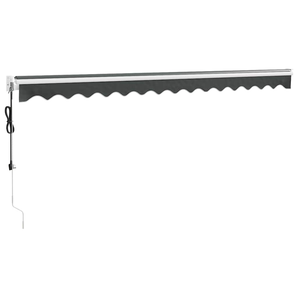 vidaXL Store électrique à manivelle anthracite 5x3 m