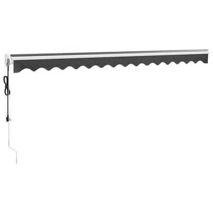 vidaXL Store électrique à manivelle anthracite 5x3 m