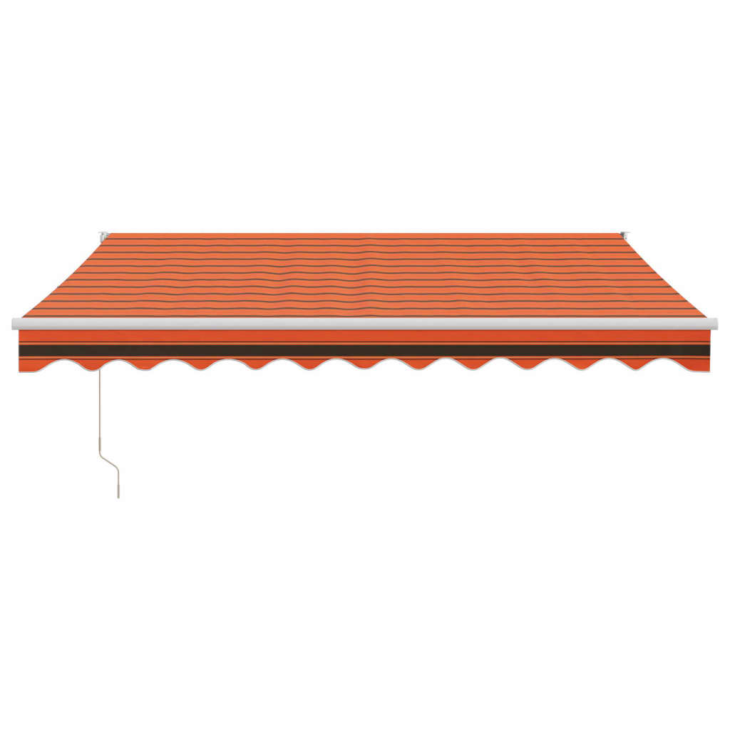 vidaXL Store banne manuel orange et marron 3x2,5 m