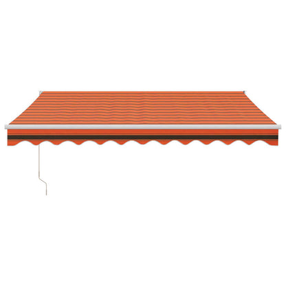 vidaXL Store banne manuel orange et marron 3x2,5 m