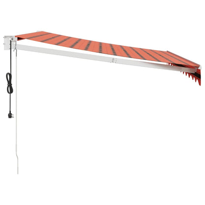vidaXL Store banne manuel orange et marron 3x2,5 m
