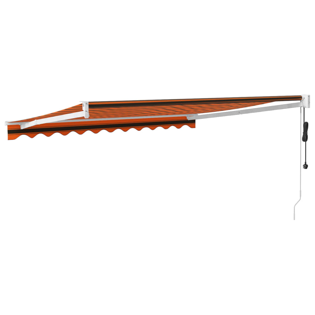 vidaXL Store banne manuel orange et marron 3x2,5 m