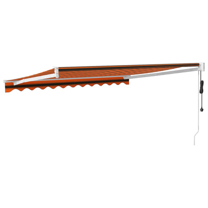 vidaXL Store banne manuel orange et marron 3x2,5 m