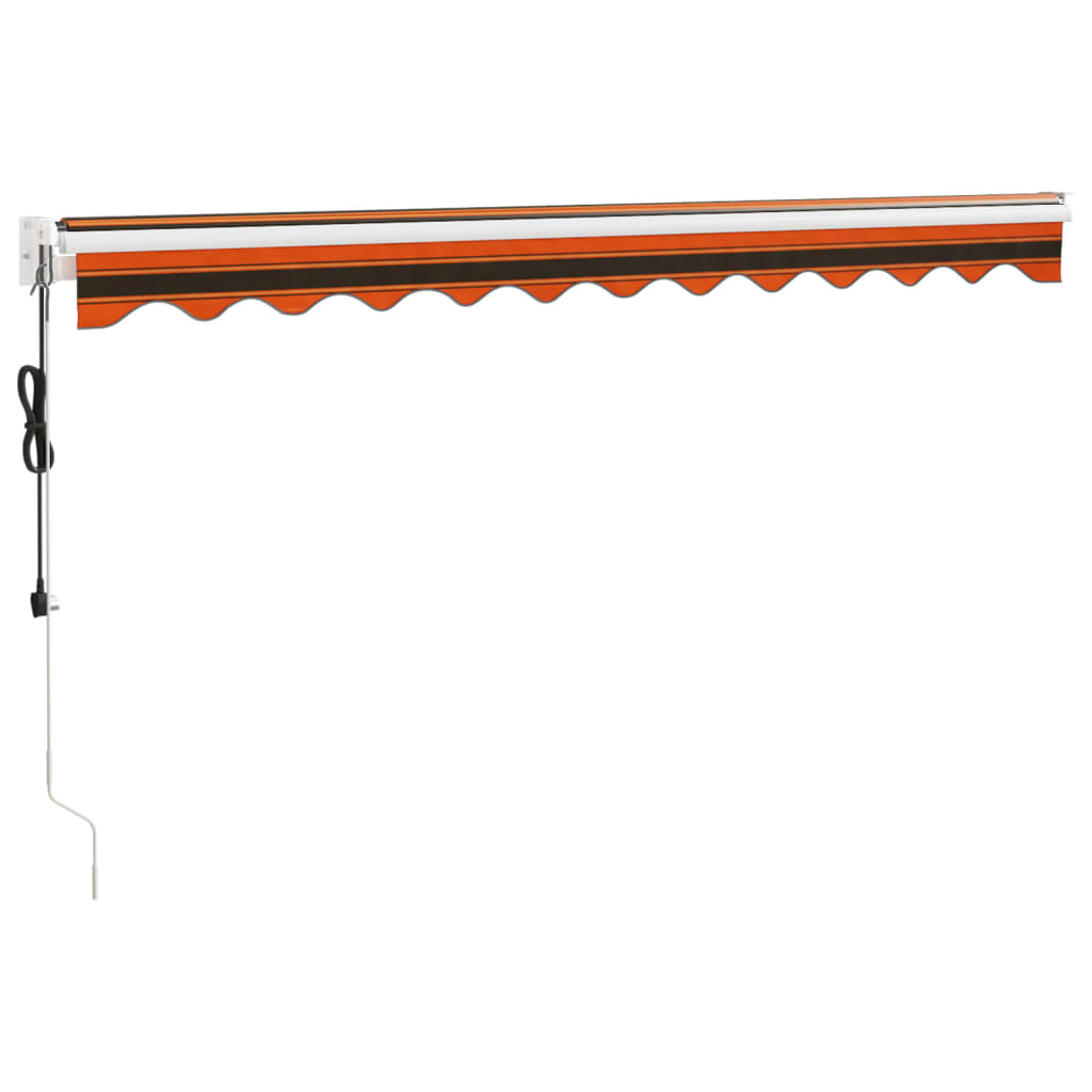 vidaXL Store banne manuel orange et marron 3x2,5 m