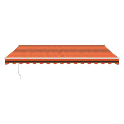 vidaXL Auvent électrique avec manivelle orange et marron 4x3 m