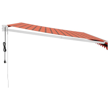 vidaXL Auvent électrique avec manivelle orange et marron 4x3 m