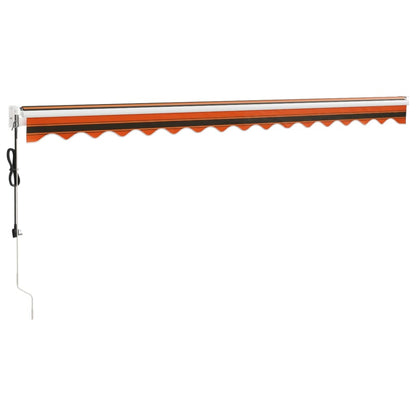 vidaXL Auvent électrique avec manivelle orange et marron 4x3 m