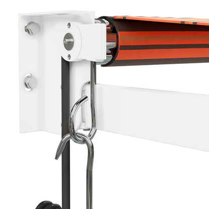 vidaXL Auvent électrique avec manivelle orange et marron 4,5x3 m
