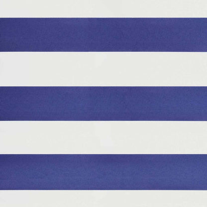 vidaXL Store banne manuel Bleu et blanc 3,5x2,5 m