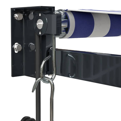 vidaXL Elektrische Markise mit Kurbel Blau und Weiß 5x3 m