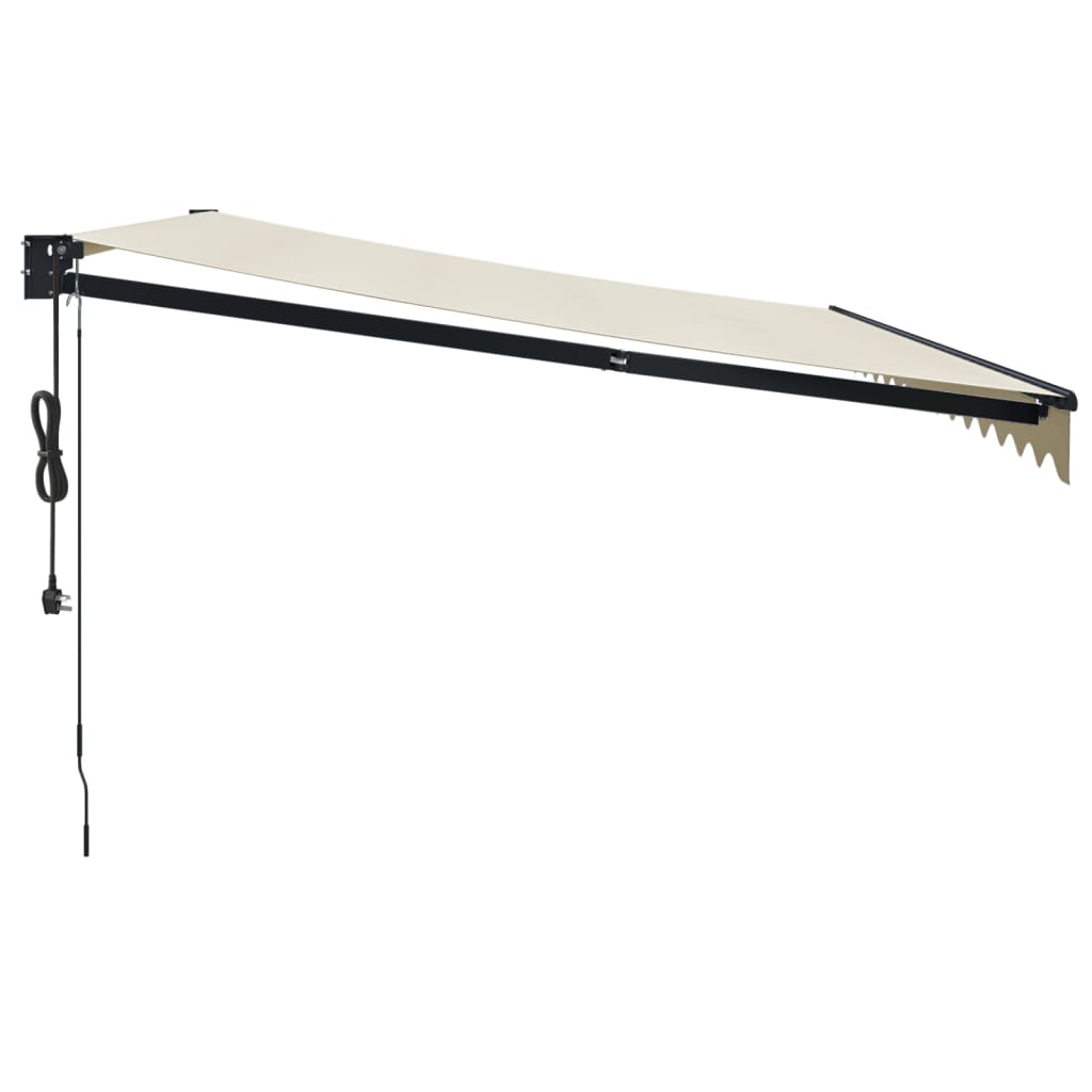 vidaXL Elektrische Markise mit Kurbel Creme 4,5x3 m