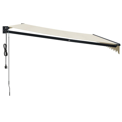vidaXL Elektrische Markise mit Kurbel Creme 4,5x3 m
