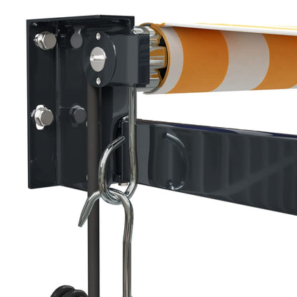 vidaXL Elektrische Markise mit Kurbel Gelb und Weiß 3x2,5 m