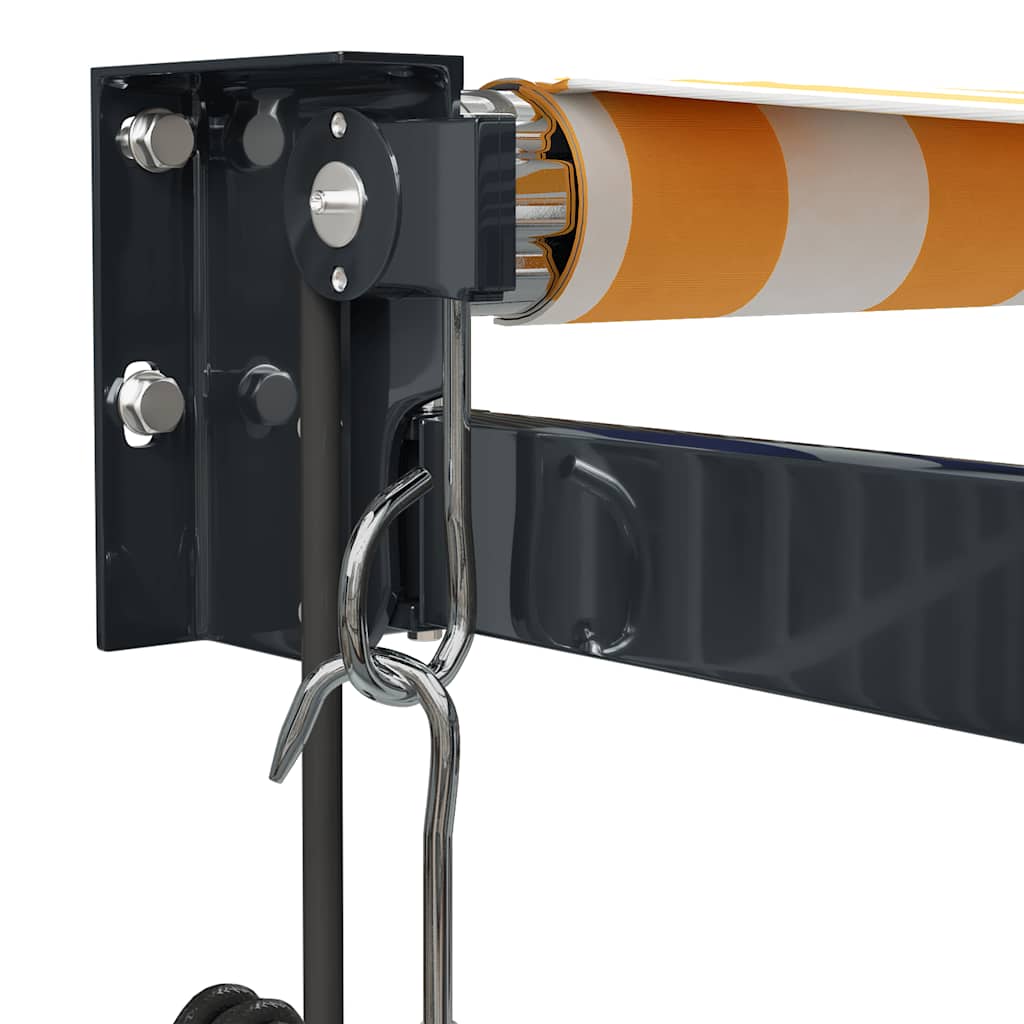 vidaXL Elektrische Markise mit Kurbel Gelb und Weiß 4x3 m