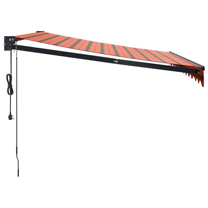 vidaXL Elektrische Markise mit Kurbel Orange und Braun 3,5x2,5 m