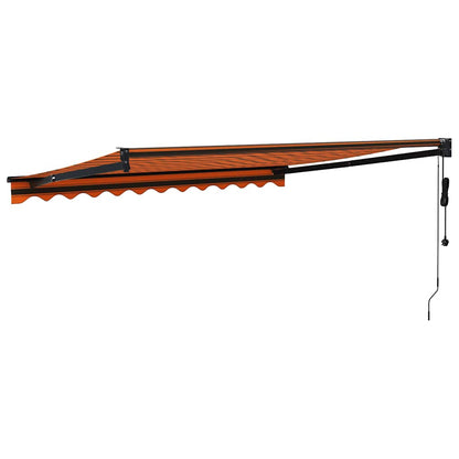 vidaXL Elektrische Markise mit Kurbel Orange und Braun 3,5x2,5 m