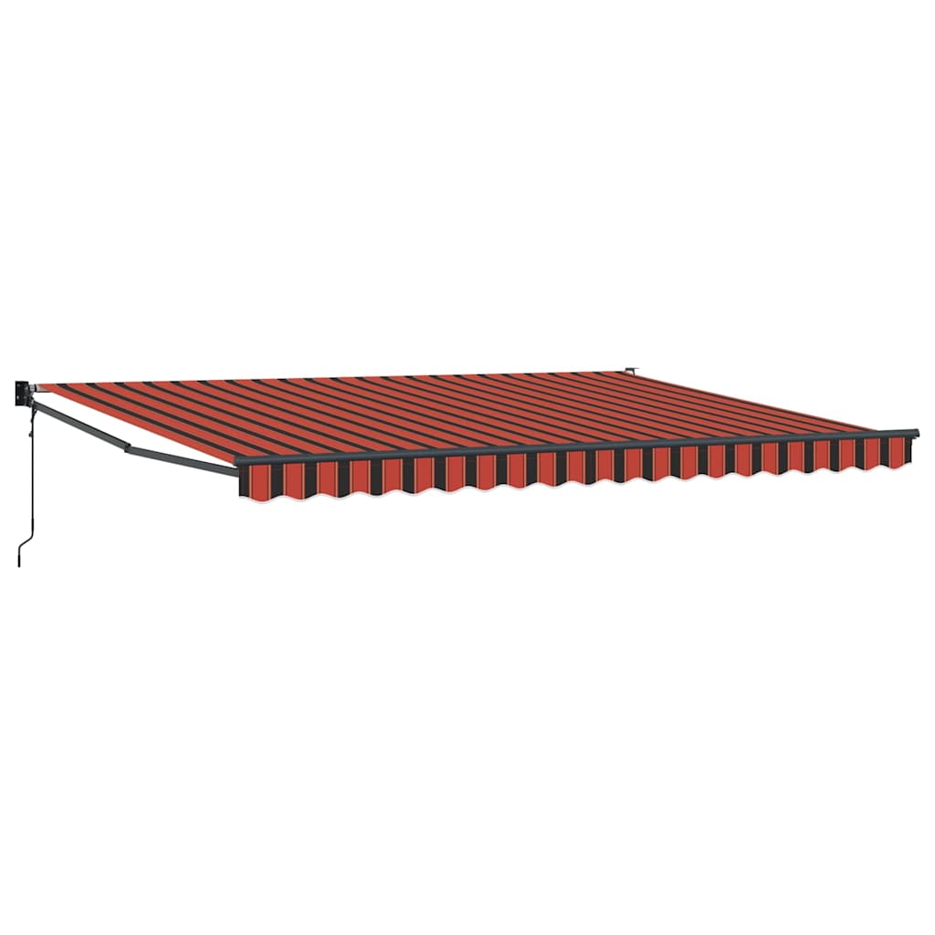 vidaXL Auvent électrique avec manivelle orange et marron 4,5x3 m