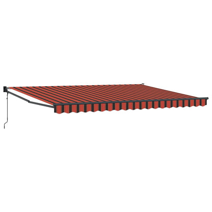 vidaXL Auvent électrique avec manivelle orange et marron 4,5x3 m