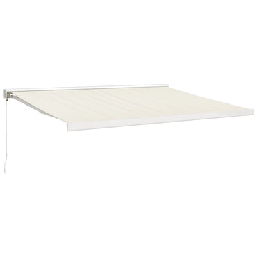 vidaXL Markise Einziehbar Creme 4x3 m Stoff und Aluminium