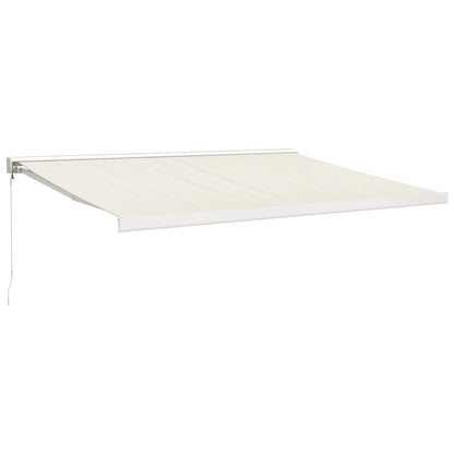 vidaXL Markise Einziehbar Creme 4x3 m Stoff und Aluminium